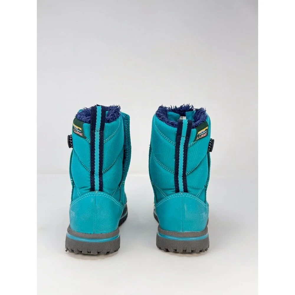LL Bean Ultralight Kids Winter Boots Blue Quilted Insulated 200 Primaloft US 10